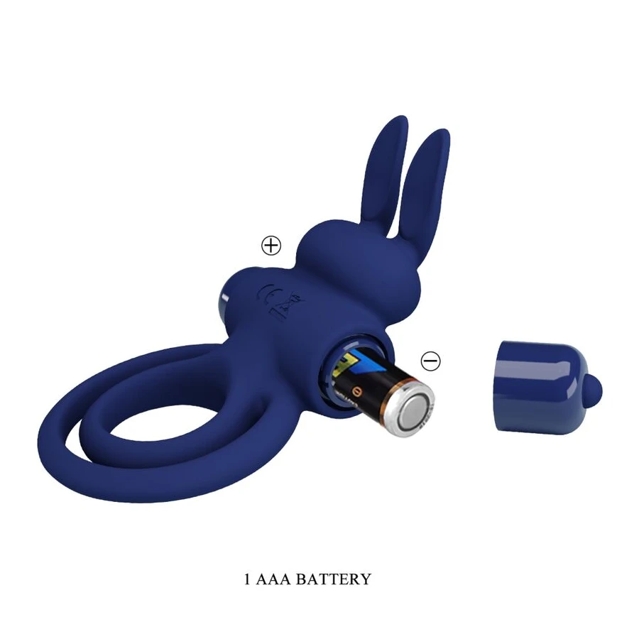 PRETTY LOVE - DAREY DOPPELTER VIBRATIONSRING KANINCHEN BLAU